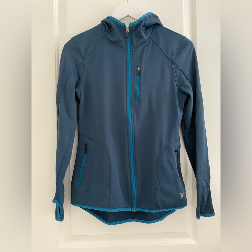 Blue zip up hoodie